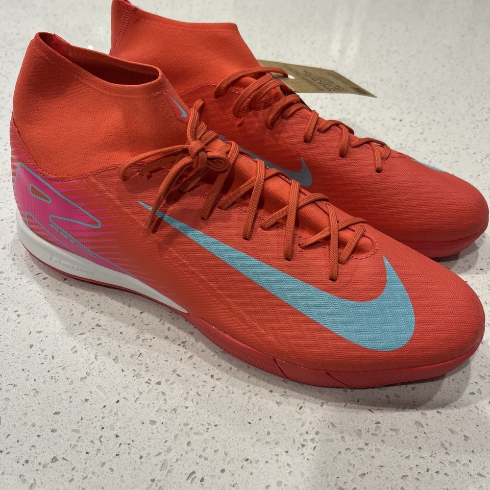 Men's Size 13 Nike Zoom SUPERFLY 10 ACADEMY IC Pink Soccer‎ Cleats (FQ8332-400)